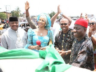 ANAMBRA, STATUE, GOODLUCK, OBI, BIANCA AND MIKE OLE