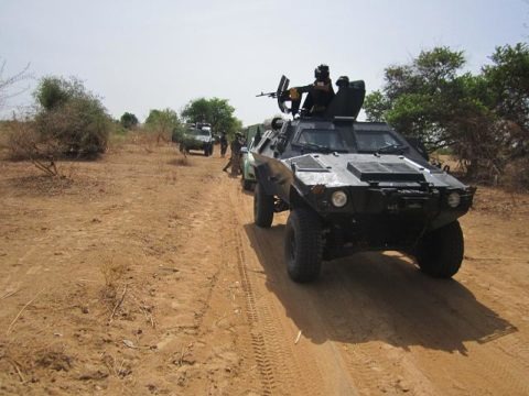 Troops of 7 Division Nigerian Army advancing for the operation