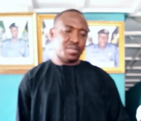Akwu Umar Goodman at the police station