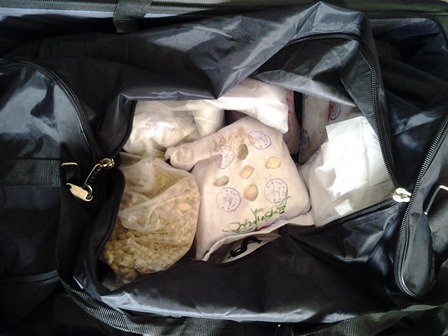 iftikihar muhammed arslan bag showing the parcels of heroin