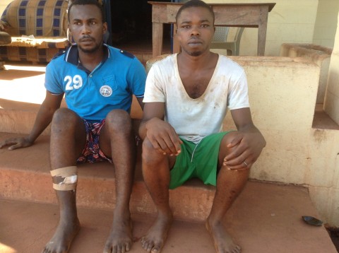 Onyekachi Ogbodo and Eze ozoemena arrested for car snatching and sending of threat message to unsuspecting people