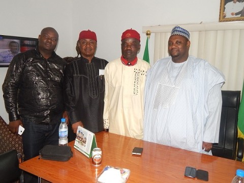 Shinkafi and stakeholders in APGA at the APGA Secretariat after the court victory