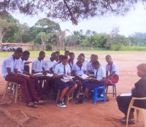 Imo Students Study Under Trees