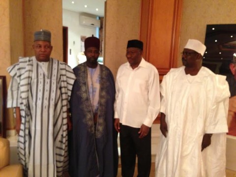 Refugee Emir with President Jonathan