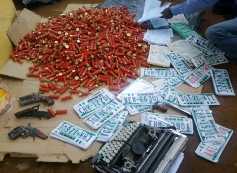 Recovered items from captured Anambra car thieves