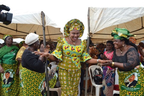 Mrs Obiano and a cross-section of the widows