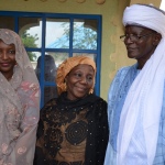 the bride former miss amina giade with her parents mr and  mrs hauwa giade