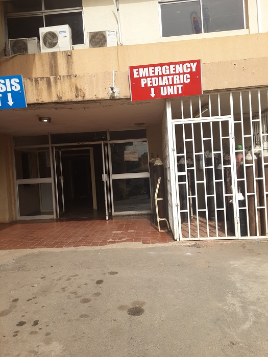 the entrance to the Emergency Pediatric Unit