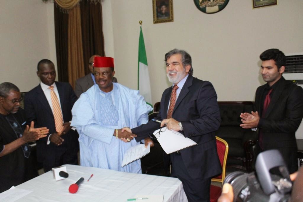 Obiano and Fawaz signing agreement