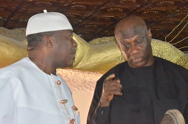 H.R.H. Eze Reginald Amadi (L) receiving Imo APGA governorship candidate Capt. Emma Ihenacho at his palace in Obetiti Nguru Aboh Mbaise