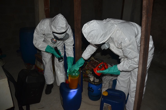 ndlea forensic officials at the lab