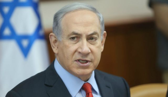 Prime Minister Benjamin Netanyahu at the weekly cabinet meeting on June 28, 2015