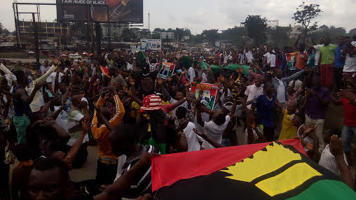 IPOB members during the protest 