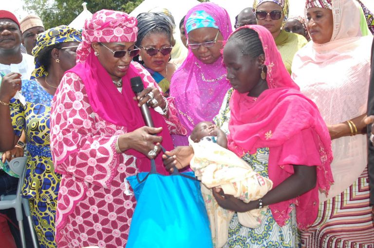 Minister Of Women Affairs Visit To Fufore IDP Camp In Pictures
