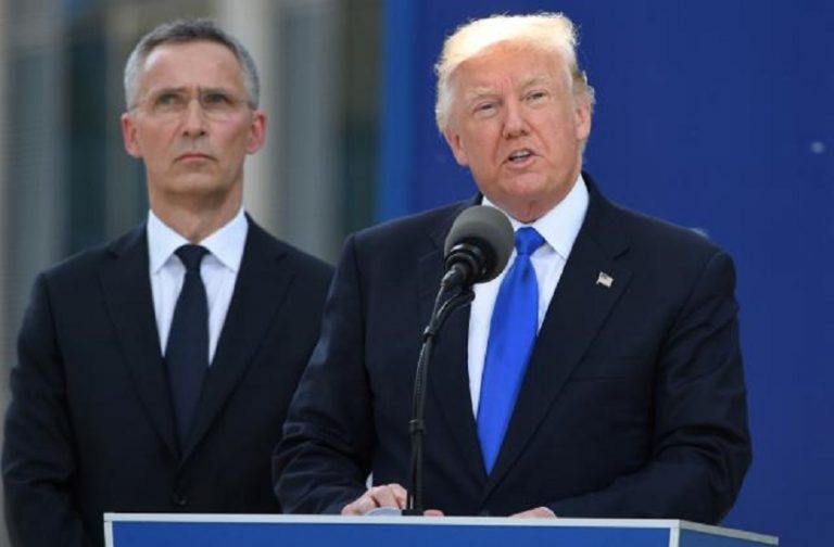 Trump Uses NATO Unity Ceremony To Bash European Allies On Military Spending