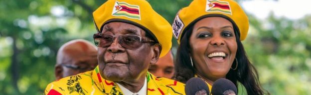 Grace and Robert Mugabe together