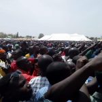 mamoth crownd at the Funeral mass of Bishop Joseph Bagobiri