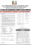 GOVERNORSHIP PRIMARY ELECTION