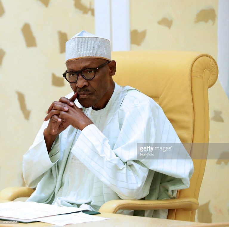 President Buhari Speaks With Grieving Pa Fasoranti