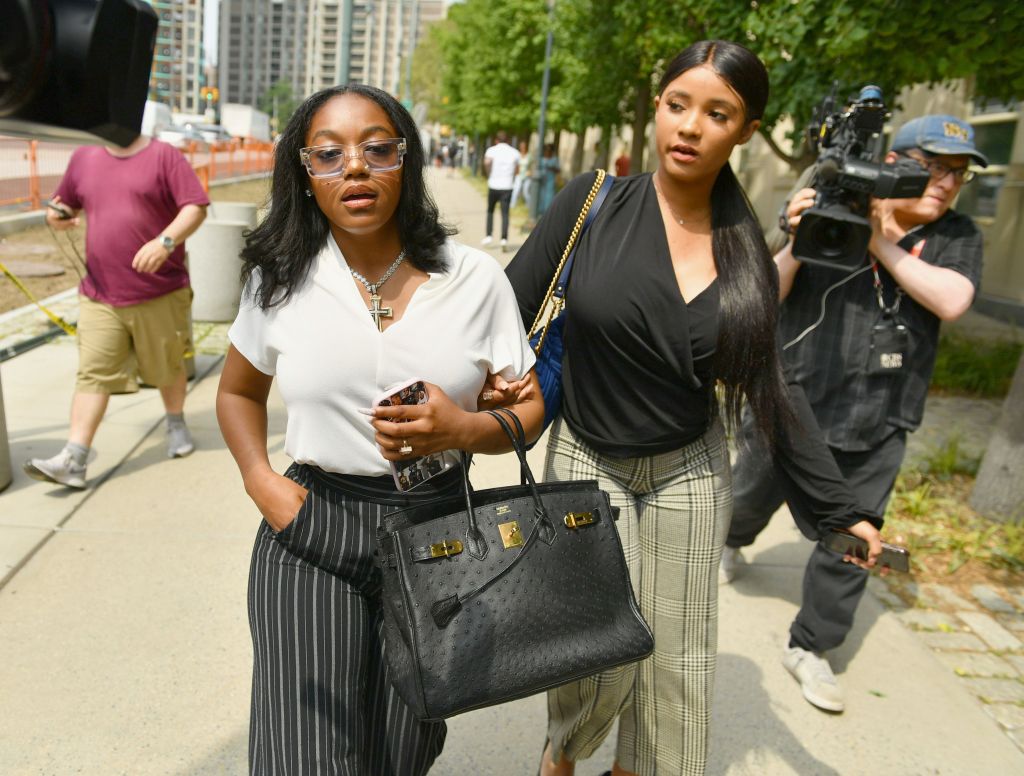 Azriel Clary and Joycelyn Savage leave Brooklyn Federal Court on Brooklyn after R. Kelly was arraigned on racketeering charges.R. Kelly arraignment, New York, USA - 02 Aug 2019 Singer R. Kelly has been arraigned on racketeering charges with counts including transporting for prostitution and coercion or enticement of female. Kelly also faces charges in two separate cases in Illinois, on charges including coercing minors to engage in sex.