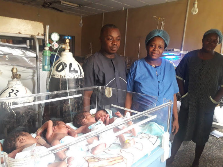 Nnewi industrialist rescues mother, quadruplet, 12 others at hospital (photo attached)