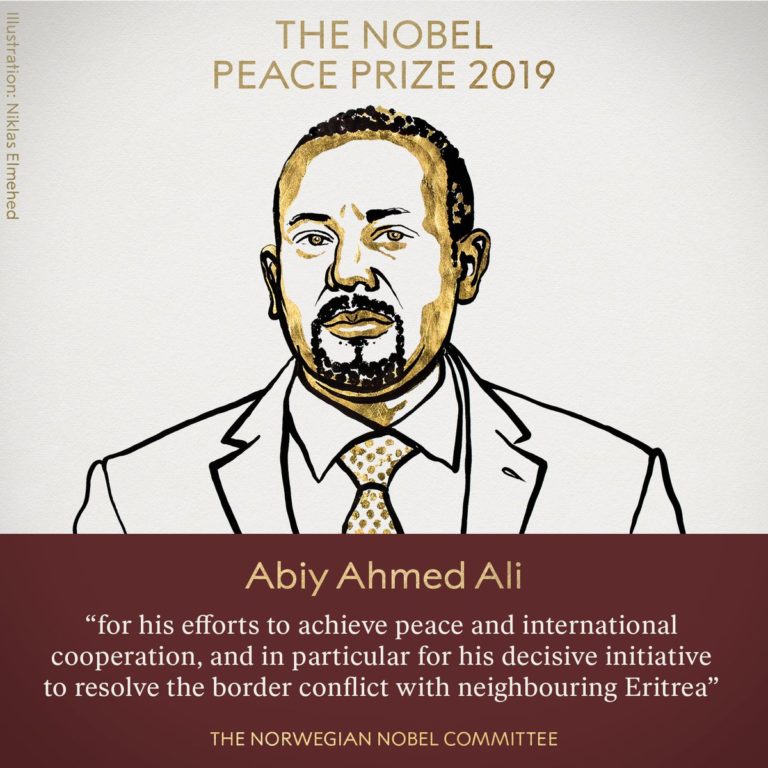 Ethiopian Prime Minister, Abiy Ahmed Wins Noble Prize Award