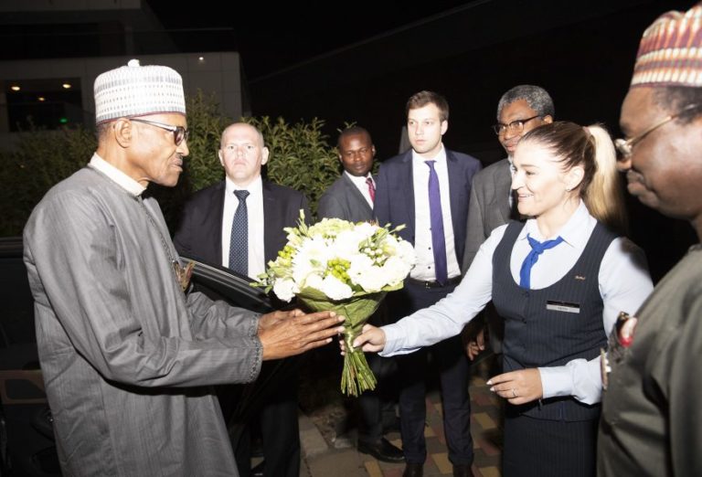 Buhari Arrives Sochi For Russia – Africa Summit