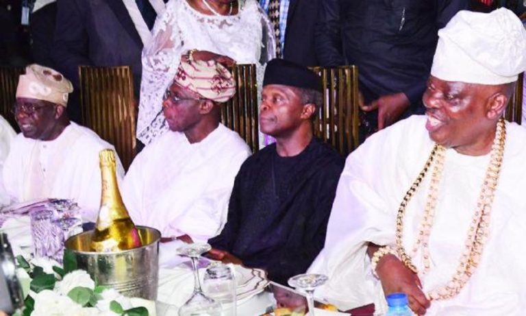 Osinbajo, Obasanjo, Tinubu grace Okoya’s 80th birthday celebration