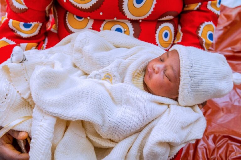 Aisha Buhari welcomes the first baby of the year (2021)