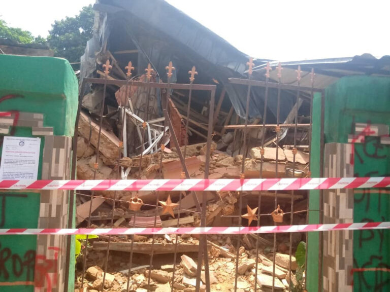 Housewife escapes death, as Two storey building collapses at Nnewi