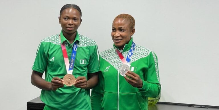 Tokyo Olympics: Oborududu, Brume lead Team Nigeria back to rousing Abuja welcome