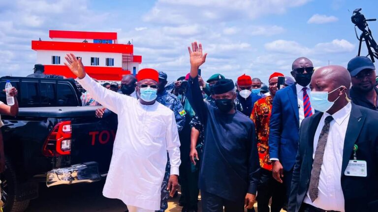 Vice President Osibanjo visits Ebonyi, Commissions projects