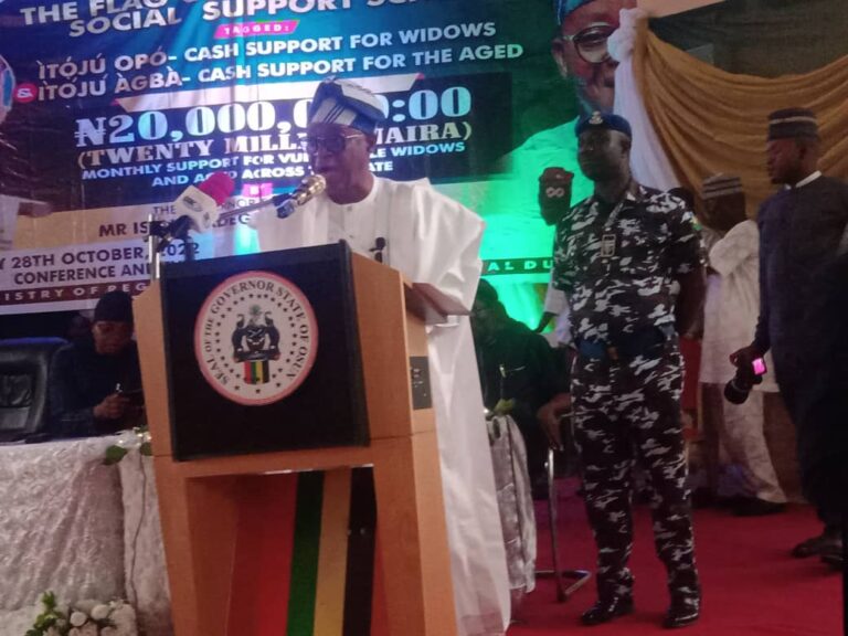 Osun launches N20m monthly social support scheme for widows, others