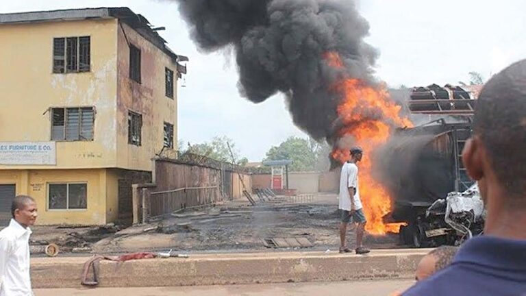 Fire guts one storey building office apartment at Onitsha
