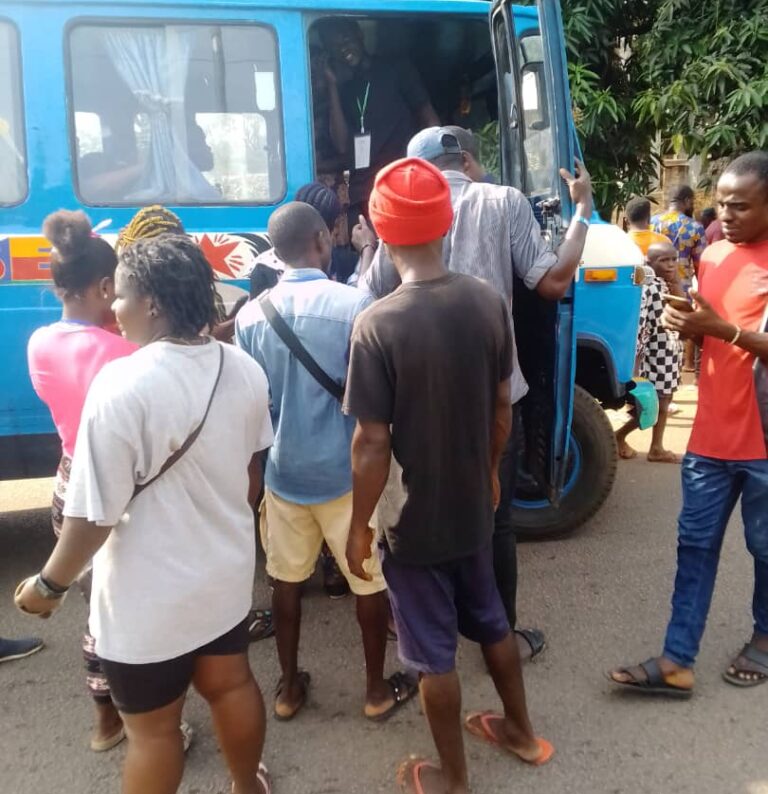 Happening Now! Nnewi South Youths Block INEC Officials, Compel Them to Upload Election Result Before Leaving