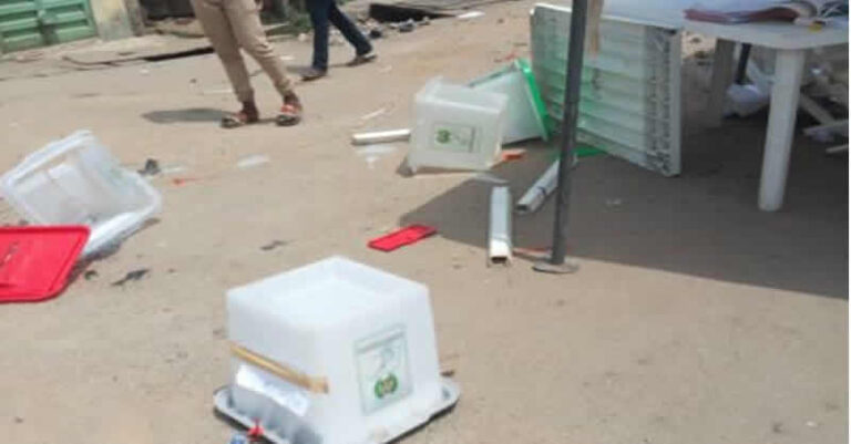 Police Absent As APC Thugs Chanting Yoruba War Songs Attack Polling Units In Lagos