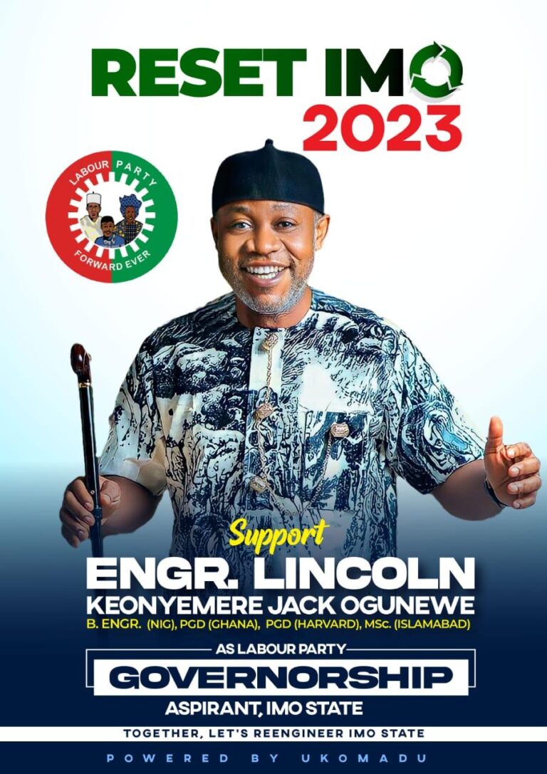 Powerful Diaspora Org. Backs Ogunewe for Imo State Labour Party Guber Candidate