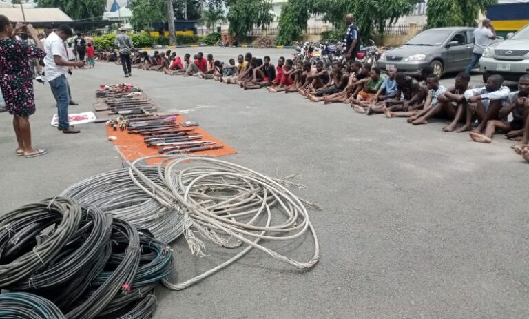 Police Parade Suspected Sit-at-home Enforcers, kidnappers – child traffickers In Imo