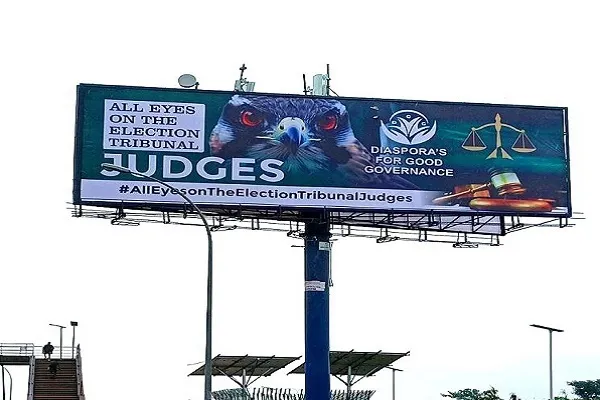 “All Eyes on The Election Tribunal” billboard: FG dissolves advertising panel