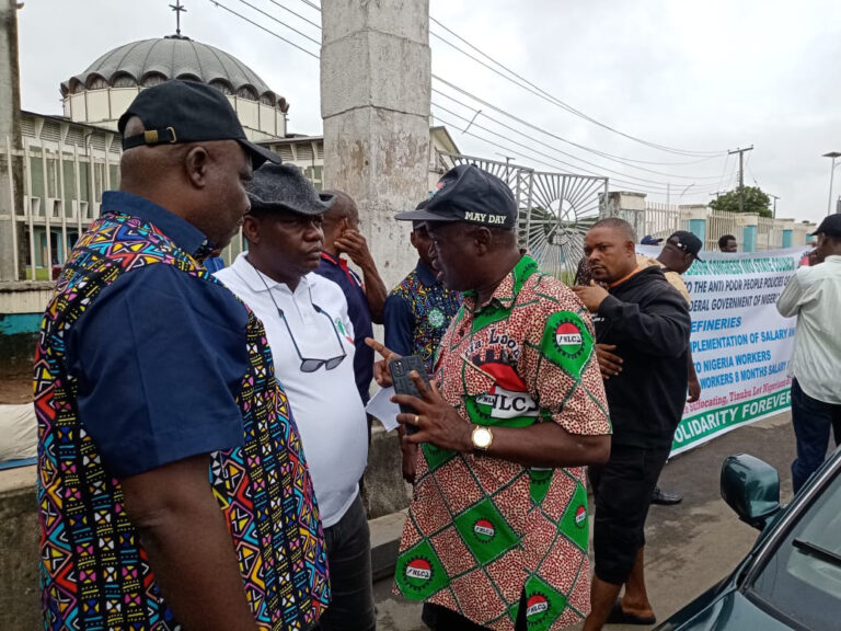 NLC Protest In Imo: Two Labor Factions Join Protest Against Subsidy