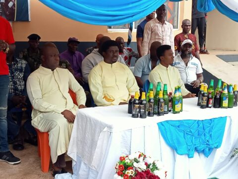 Rev Fr. Ebube Muonso, (middle), during the occasion