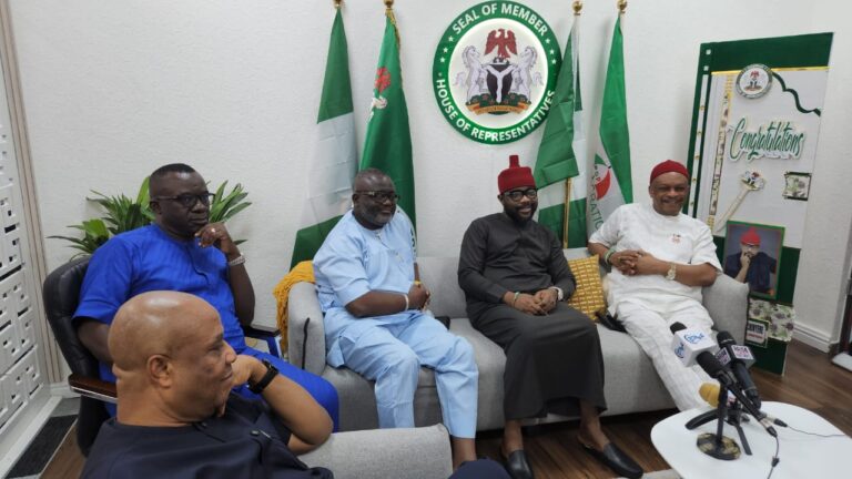 2023 Imo Guber Race: PDP Guber Candidate Sen. Samuel Anyanwu, Deputy Jones Onyeriri Meets Rep Ikenga Imo Ugochinyere Seeks Support