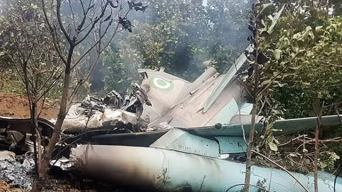 NAF jet did not crash, bandits shot it down, killed pilot, 13 soldiers