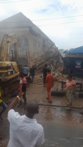 Abia Govt Demolishes Structurally Defective Two-Storey Building