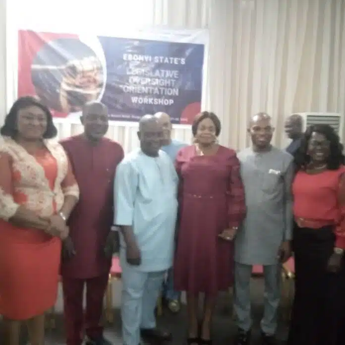 Ebonyi Speaker, Hon Ije Odunwa and Members of Ebonyi State House of Assembly at the Workshop