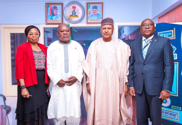 (2nd Right) The Honourable Minister, Federal Ministry of Information and National Orientation, Muhammed Idris Malagi, (3rd Right) Angola Ambassador to Nigeria, HE Jose Bamoquina Zau, during a Courtesy Visit to the Honourable Minister, on 14th September 2023. In Abuja