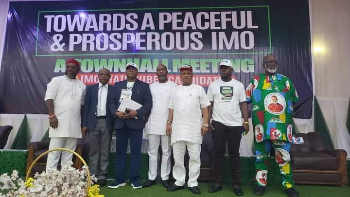 Uproar As Gov Uzodimma, 11 Candidates Shun Imo Town Hall Meeting – LP, APGA, PDP, Others Sign Peace Accord