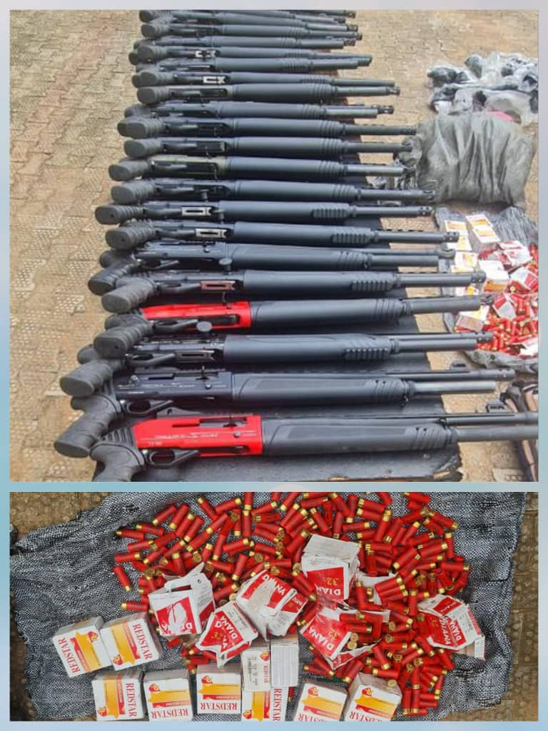 Police Arrest Man Who Sells Pump Action in Onitsha, Two Others, Recover 23 Guns, 625 Bullets