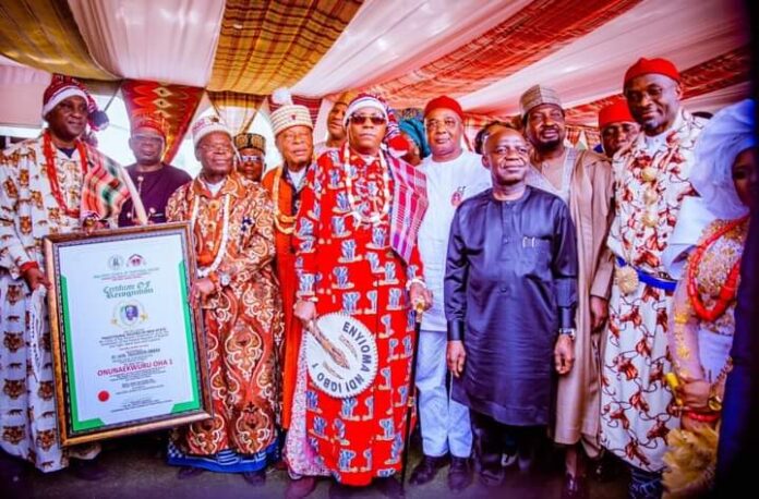 President Tinubu Receives Chieftaincy Title In Abia, Vows To End Insecurity In Southeast