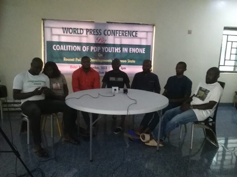 Benue: Coalition of PDP Youths back Agbese for lowering Gov Alia’s photo